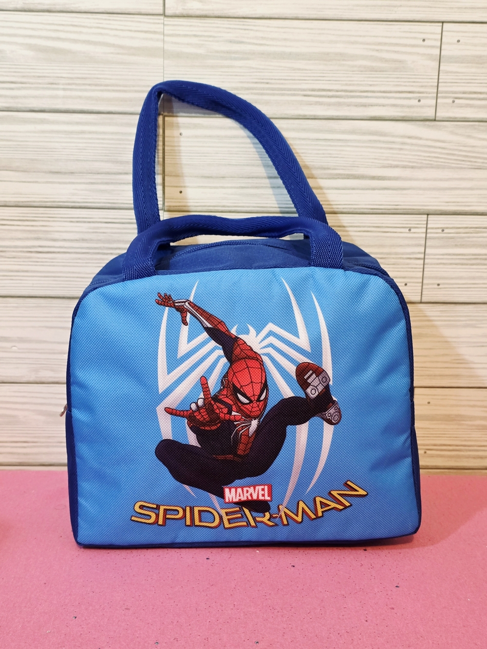 Large Marvel Spider-Man Blue Insulated Lunch Bag
